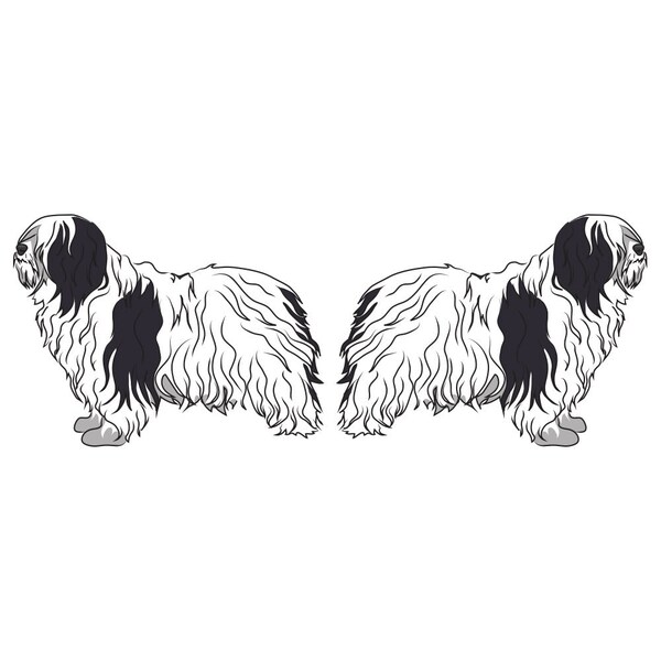 Polish Lowland Sheepdog Dog Decal, Dog Lover Decor Vinyl Sticker